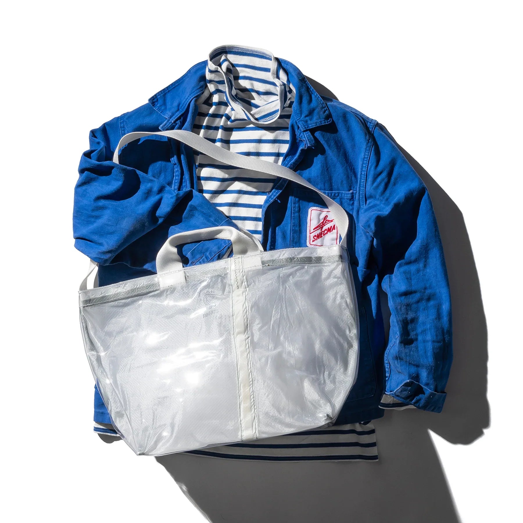 Covered Parachute Shoulder Bag White