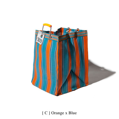 RECYCLED PLASTIC STRIPE BAG - Rectangle D30