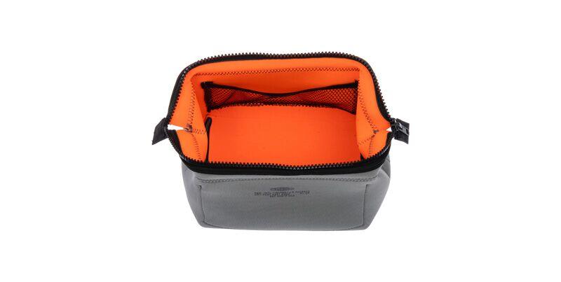 WIRED POUCH - SMALL - LIGHT GRAY & ORANGE