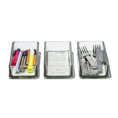 glass stacking organizer narrow puebco 113579 3