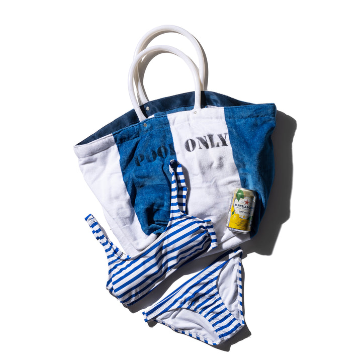 AAKE】SUMMER STRIPE TERRY BAG Striped Terry Summer Tote