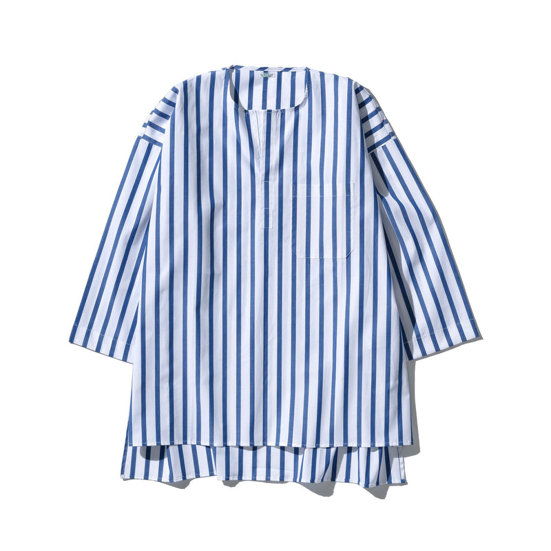 Cotton Stripe Shirt Crew Neck 3