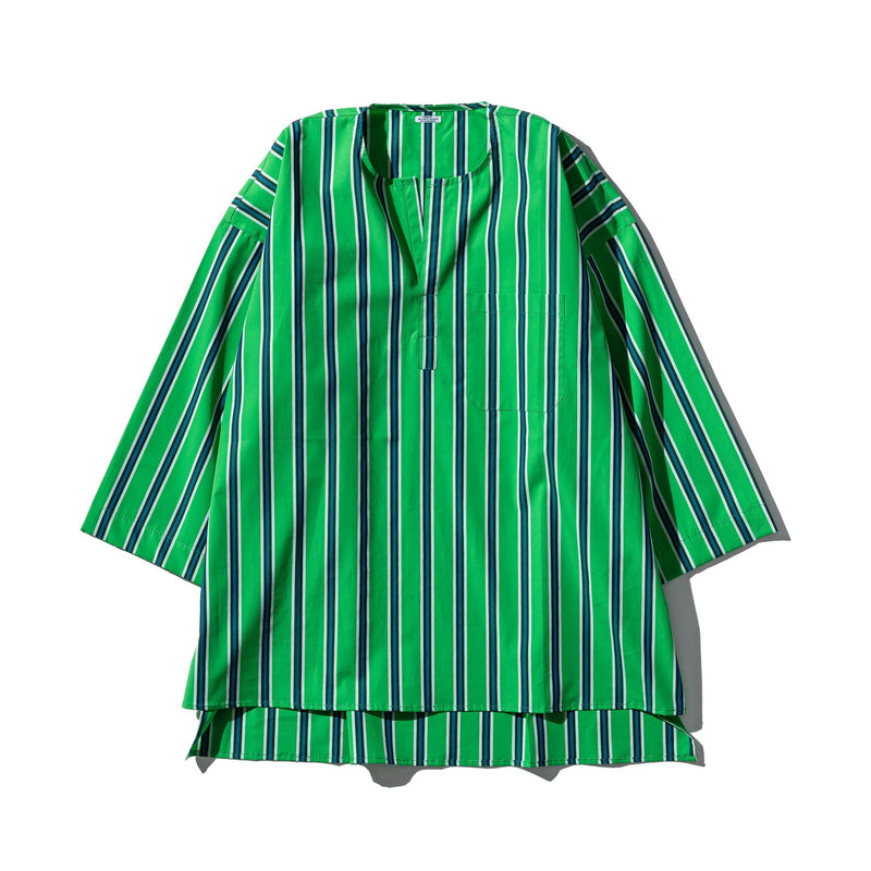 Cotton Stripe Shirt Crew Neck 4