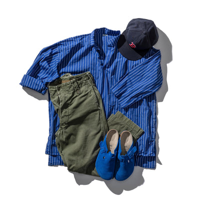 Cotton Stripe Shirt Regular Collar 1