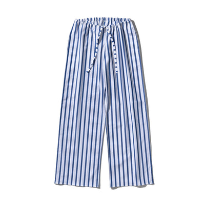 Cotton Stripe Regular Pants Blue 3