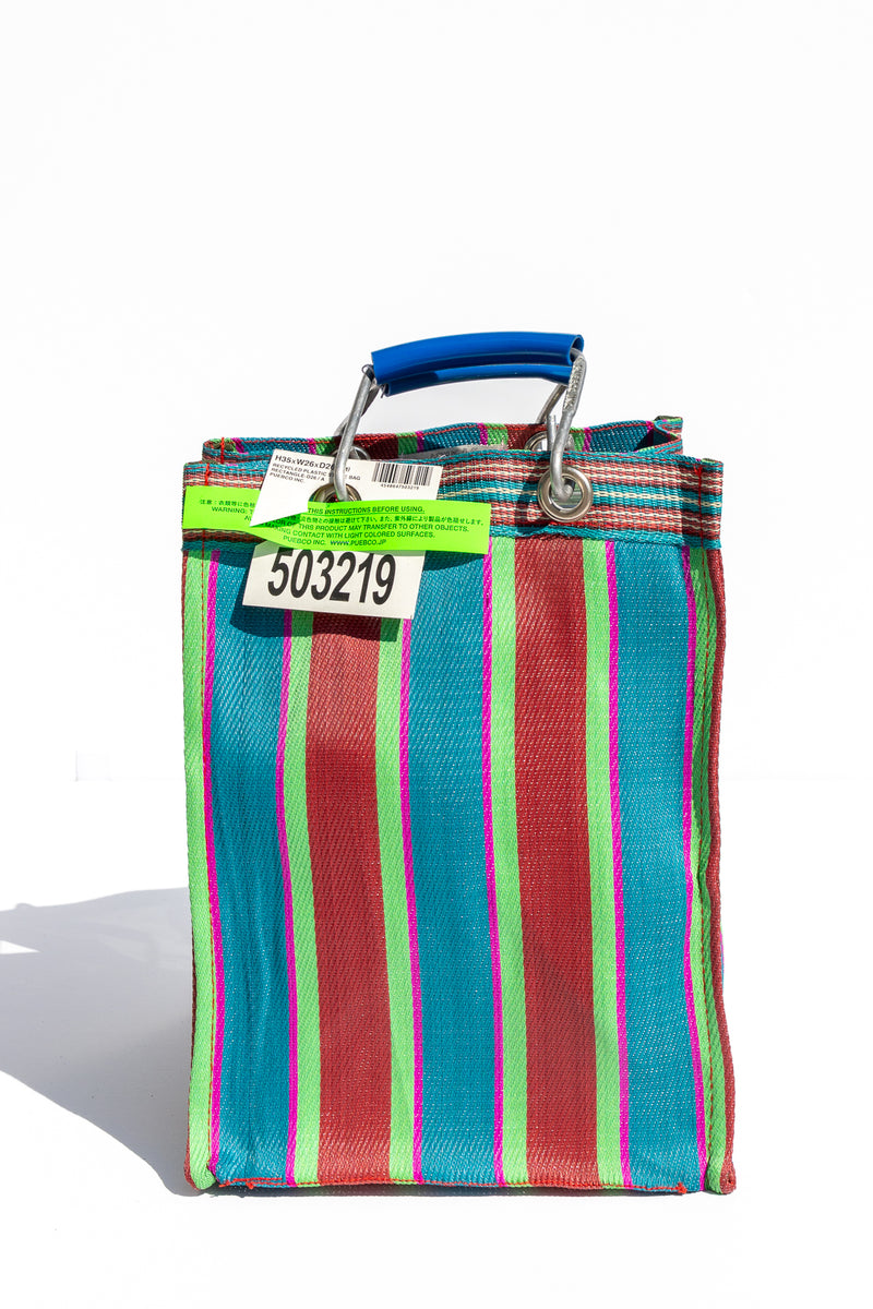 RECYCLED PLASTIC STRIPE BAG - Rectangle D30