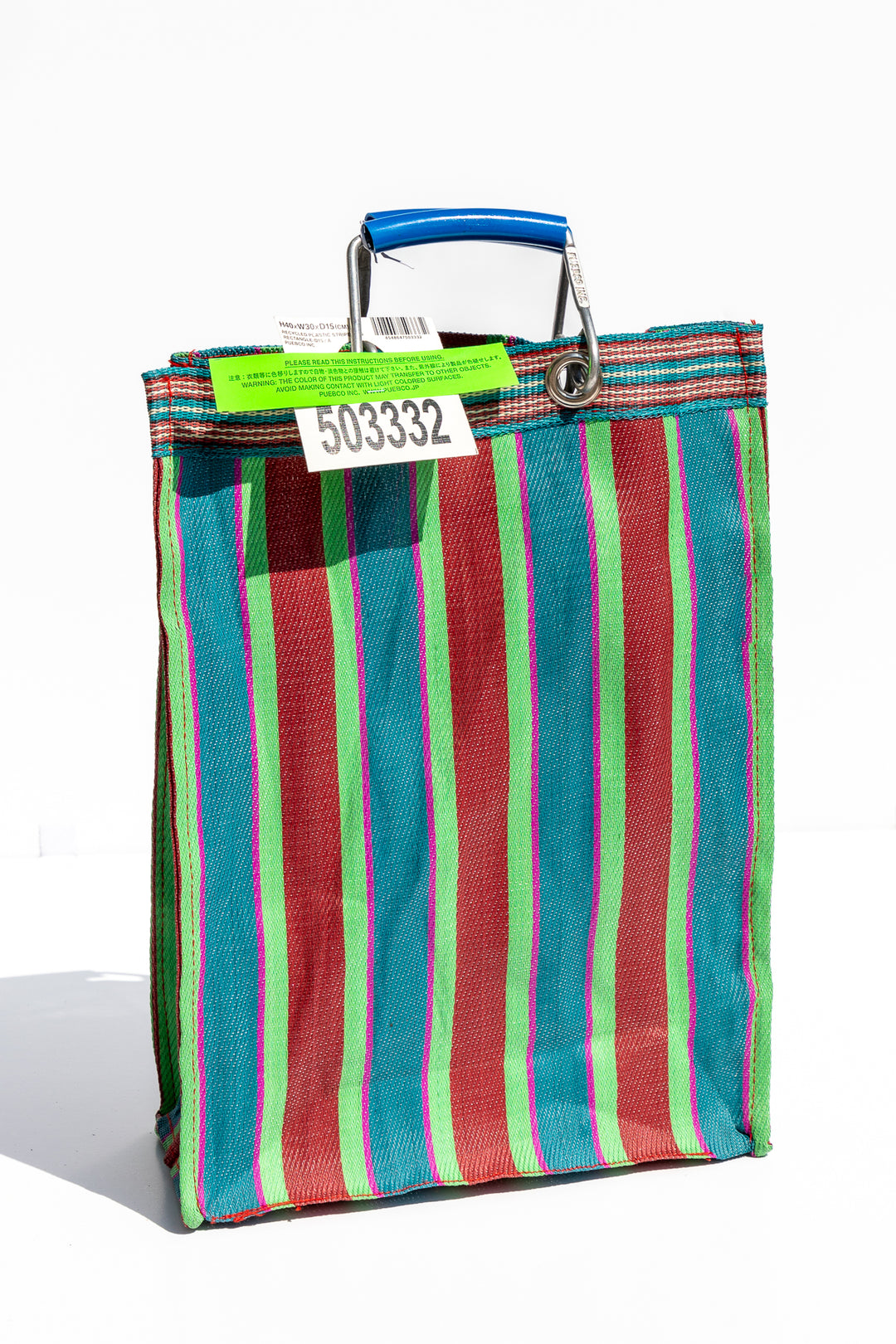 RECYCLED PLASTIC STRIPE BAG Rectangle D15 PUEBCO ONLINE MARKET