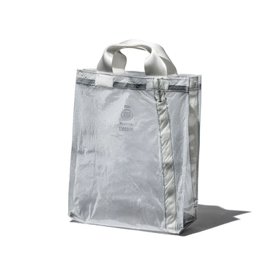 Covered Parachute Document Bag - White