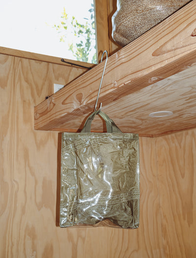 Covered Parachute Document Bag - Olive