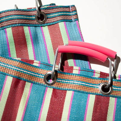 RECYCLED PLASTIC STRIPE BAG - Square