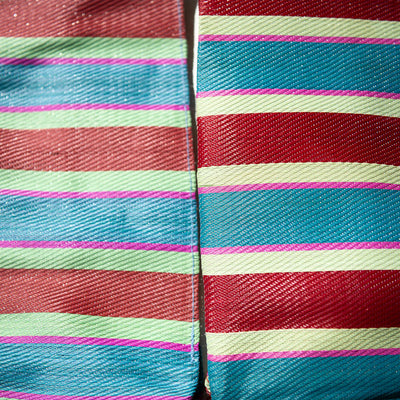 RECYCLED PLASTIC STRIPE BAG - Rectangle D30