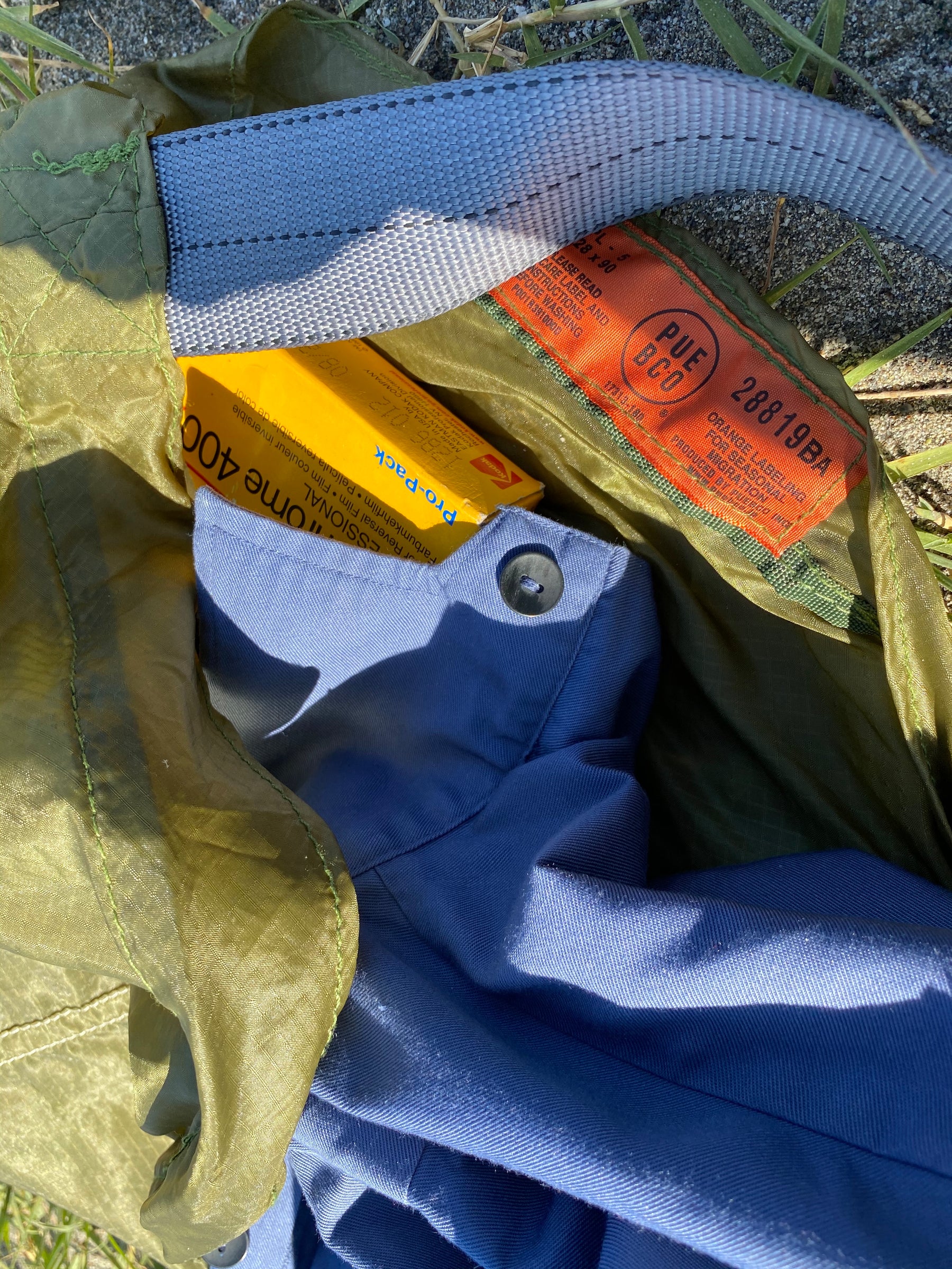 Vintage Parachute Light Bag Olive Design By Puebco 8