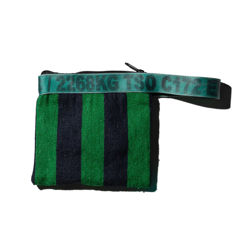 Rug Pouch - Green x Navy Blue