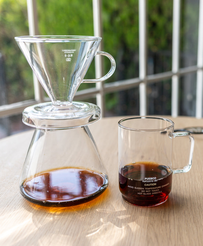 GLASS COFFEE DRIPPER SET