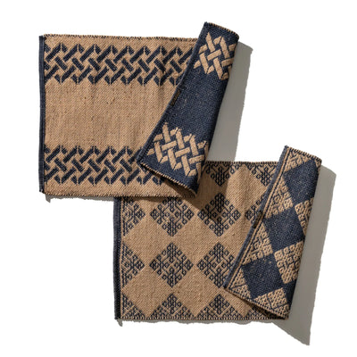 Tile Patterned Jute Mat - Sicily