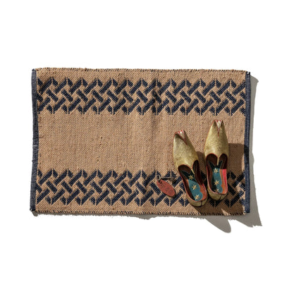 Tile Patterned Jute Mat - Sicily