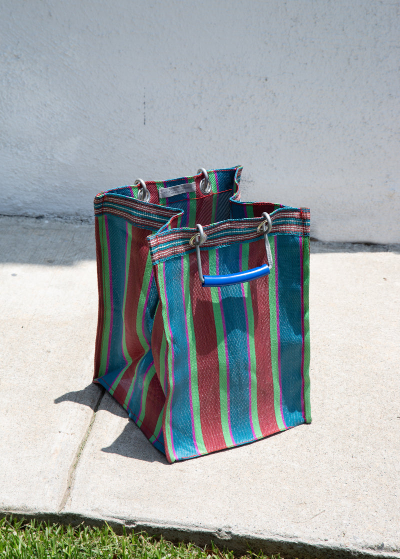 RECYCLED PLASTIC STRIPE BAG - Rectangle D30