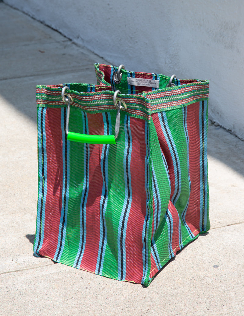 RECYCLED PLASTIC STRIPE BAG - Rectangle D30