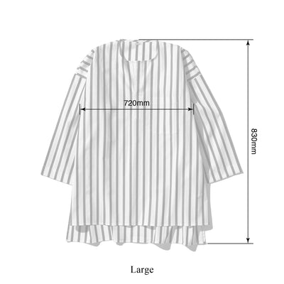 Cotton Stripe Shirt Crew Neck 9