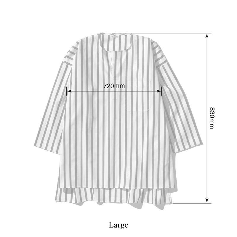 Cotton Stripe Shirt Crew Neck 9