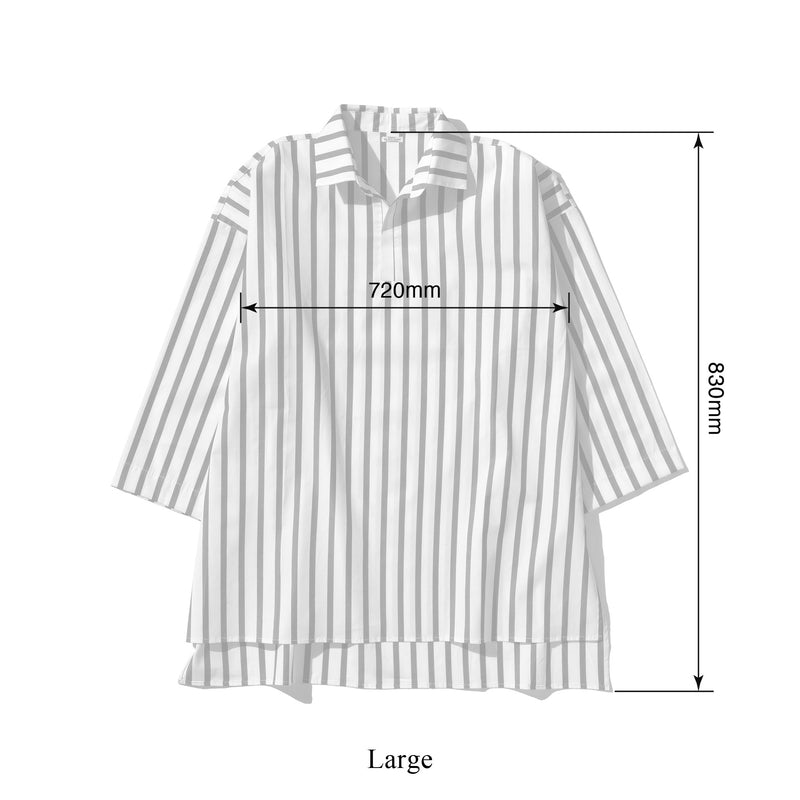 Cotton Stripe Shirt Regular Collar 9