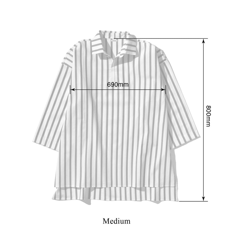 Cotton Stripe Shirt Regular Collar 8