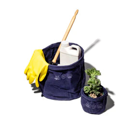 CANVAS POT COVER - SMALL - NAVY BLUE