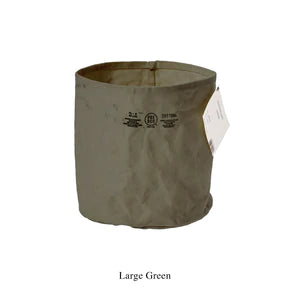 CANVAS POT COVER - LARGE - GREEN