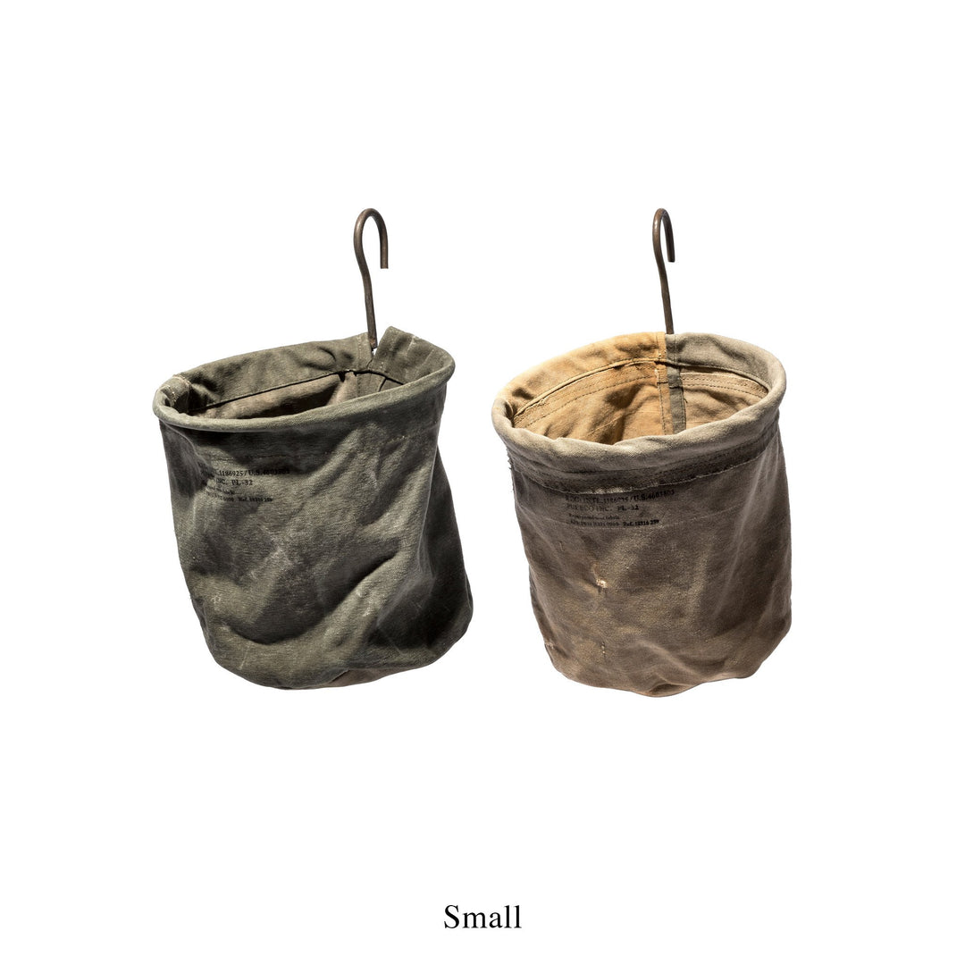 VINTAGE TENT FABRIC HOOK BASKET – PUEBCO ONLINE MARKET