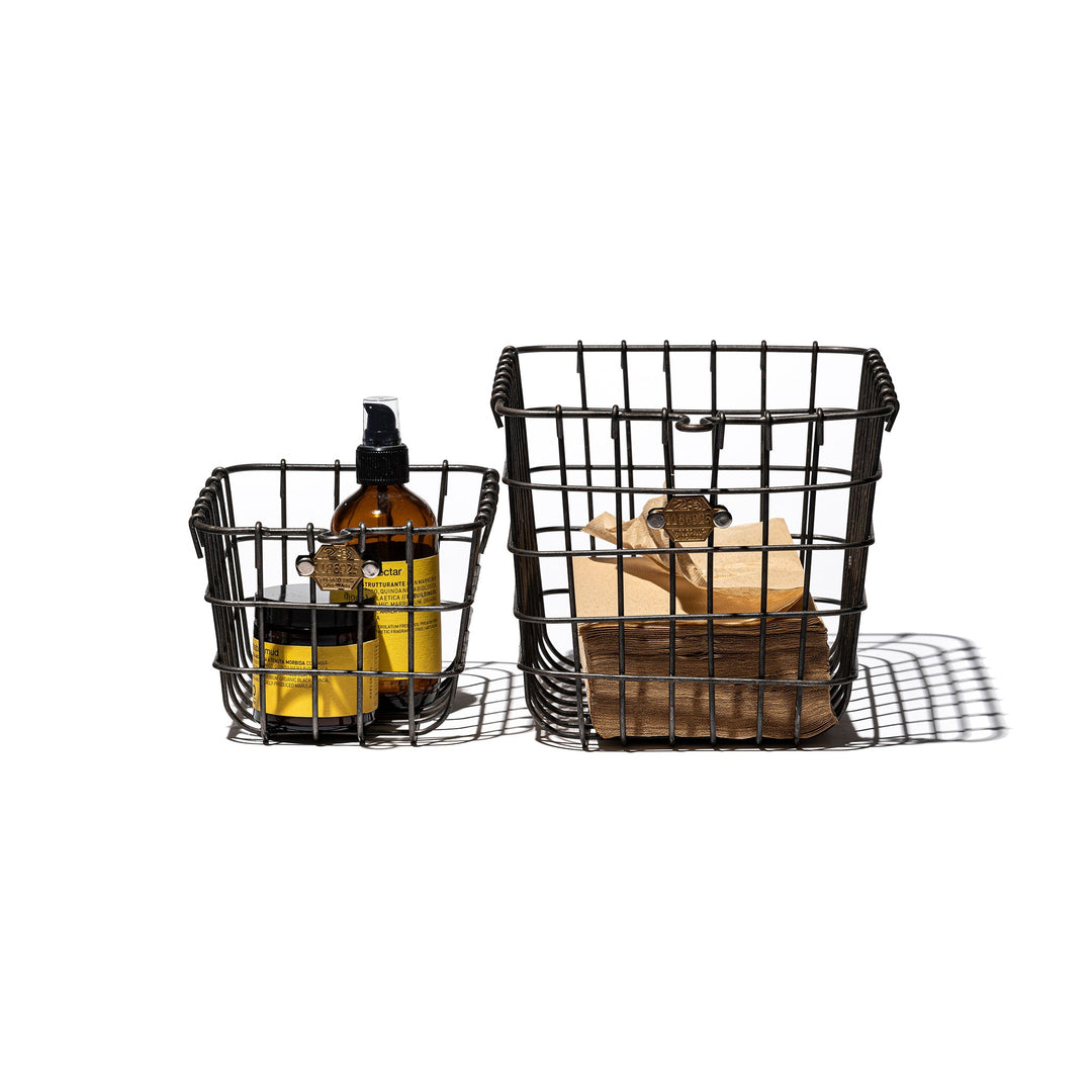 Retired Hearth & Hand with Magnolia Wire Basket with Wooden Handles popular Black