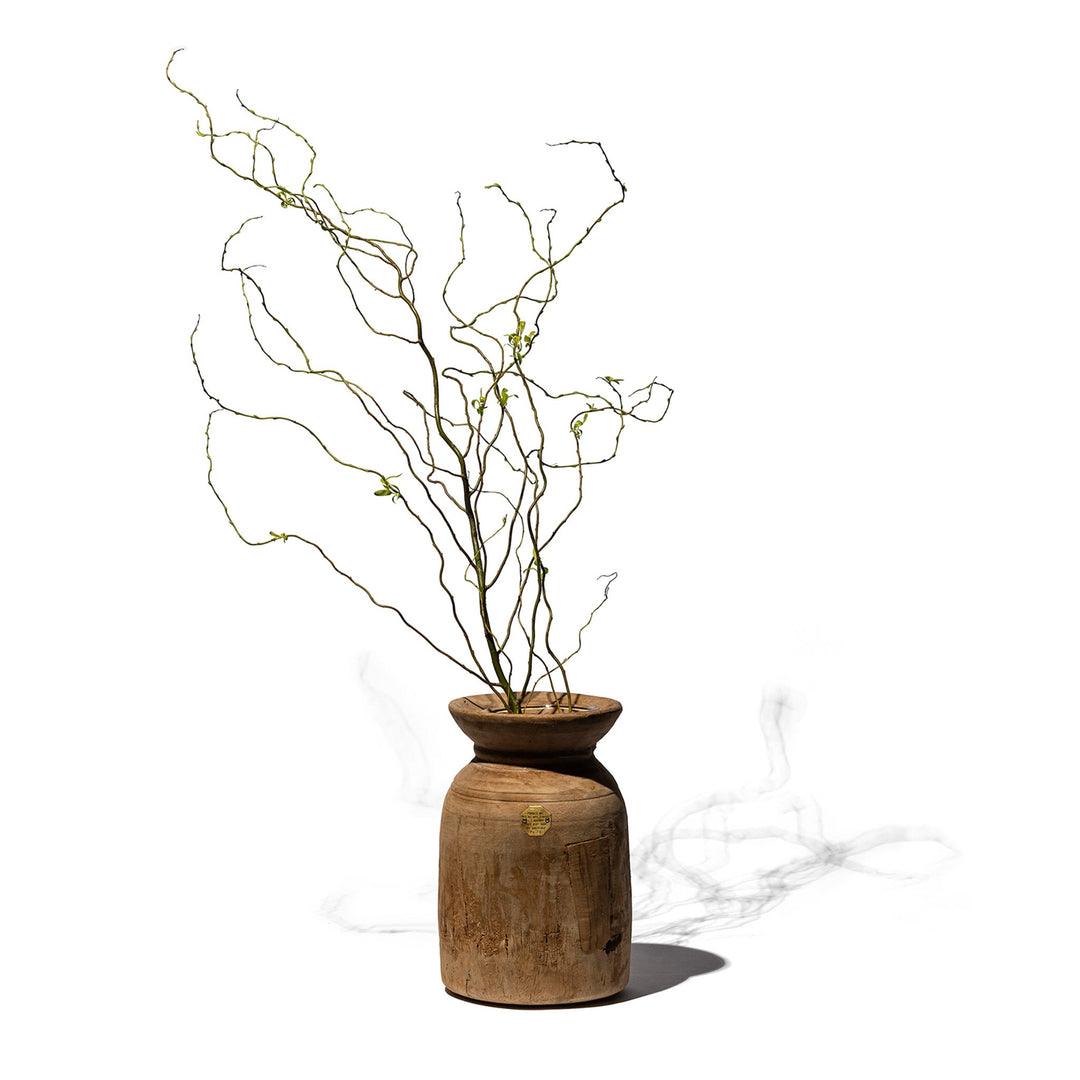 VINTAGE WOODEN POT W/GLASS CYLINDER – PUEBCO ONLINE MARKET