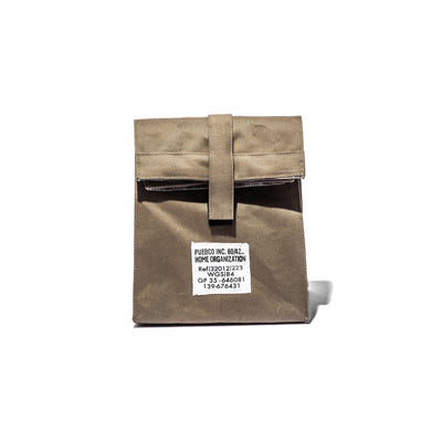 LAMINATED FABRIC LUNCH BAG - OLIVE