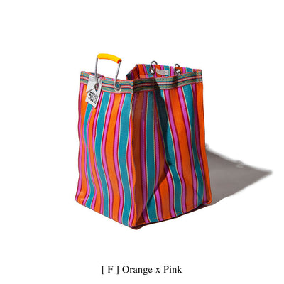 RECYCLED PLASTIC STRIPE BAG - Rectangle D30