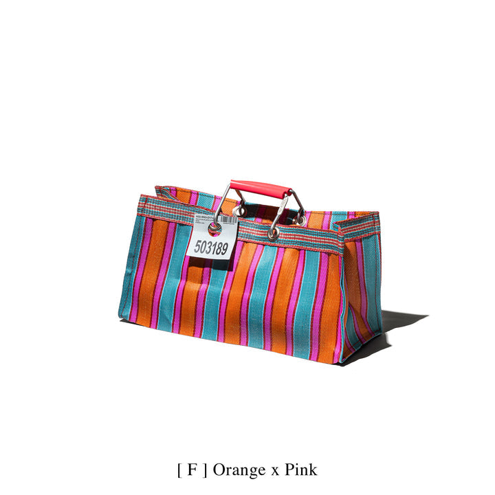 RECYCLED PLASTIC STRIPE BAG - Wide