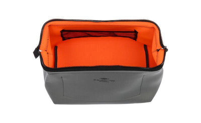 WIRED POUCH - LARGE - LIGHT GRAY & ORANGE