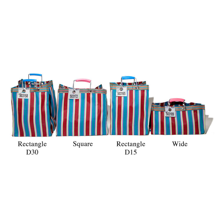 RECYCLED PLASTIC STRIPE BAG - Wide