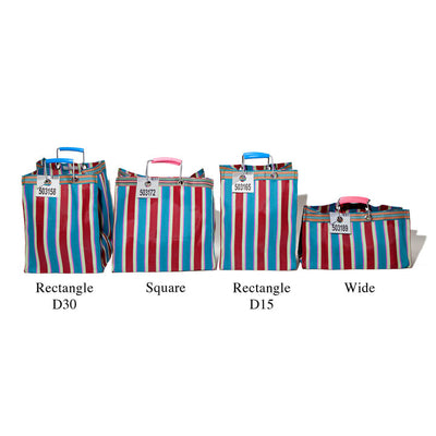 RECYCLED PLASTIC STRIPE BAG - Rectangle D15